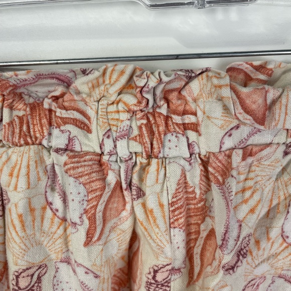 Urban Outfitters Seashell Pattern Linen Slouchy High-Waisted Shorts M Juniors - Picture 7 of 11